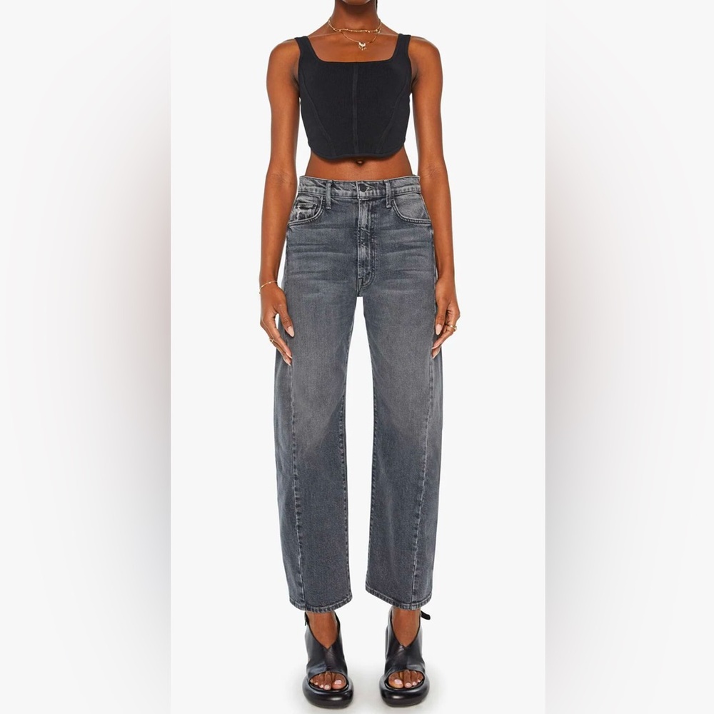 MOTHER Half-Pipe Flood curved leg Size 32 “Outta Sight” wash